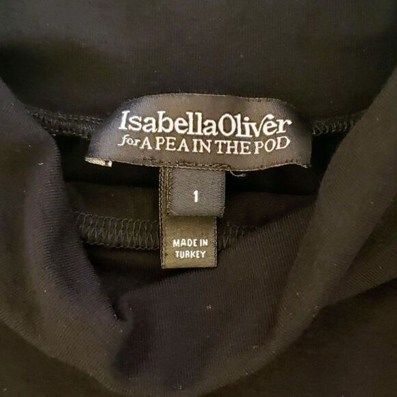 Isabella Oliver Women Black Turtle Neck Maternity Dress Size 1 - Picture 7 of 8